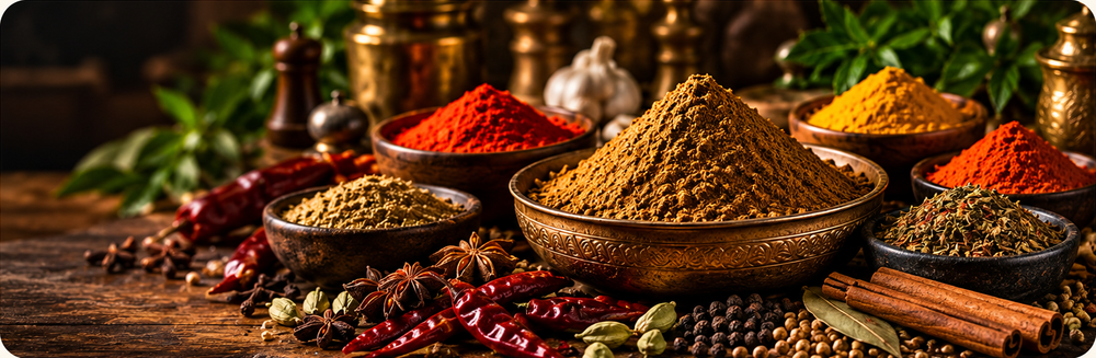 Text-free premium spice blend collection cover for SpiceX