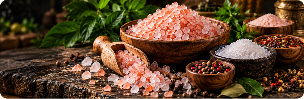 Text-free premium salt and seasoning collection cover for SpiceX