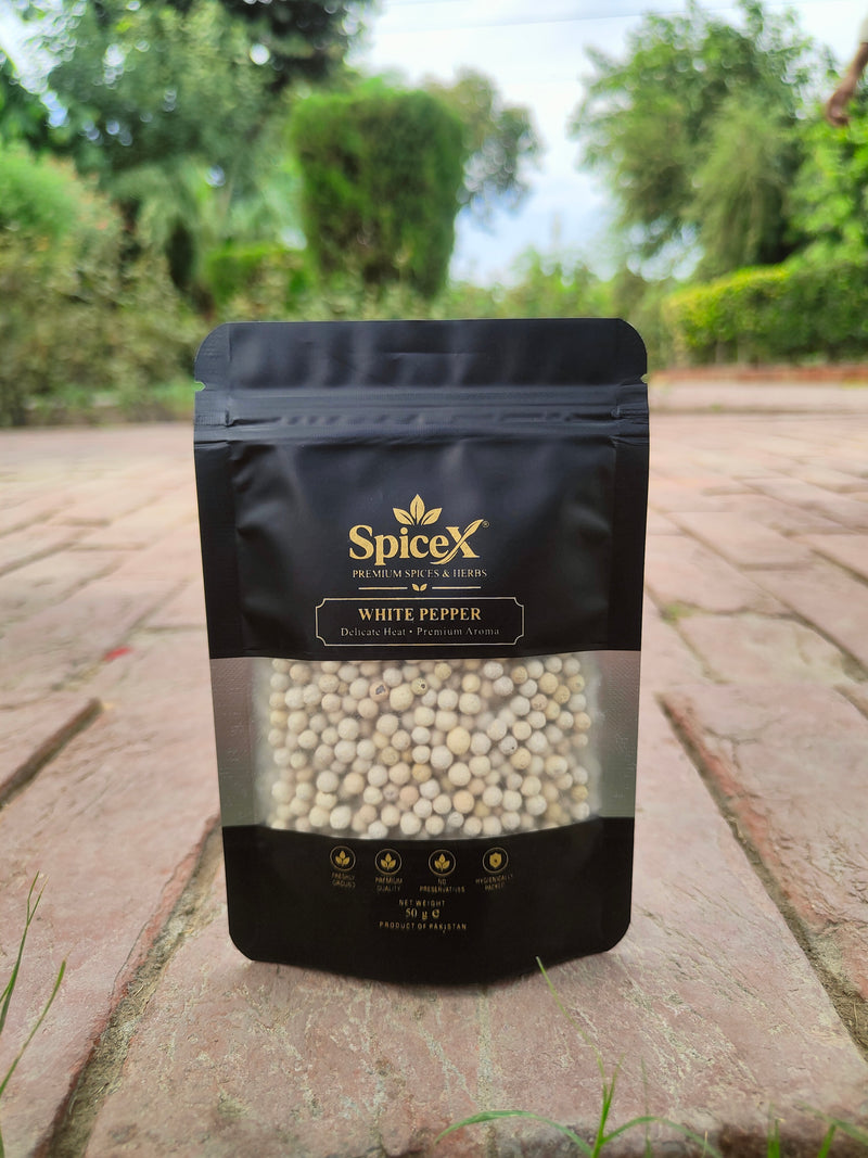 SpiceX White Pepper Safed Mirch 50g pouch