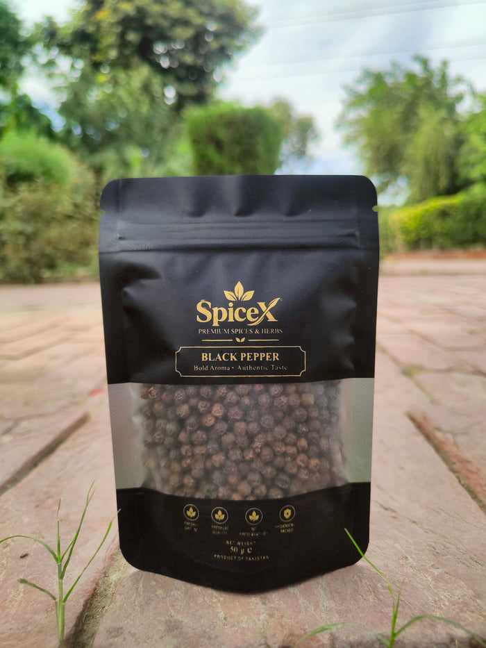 SpiceX Black Pepper Kali Mirch 50g spice pouch