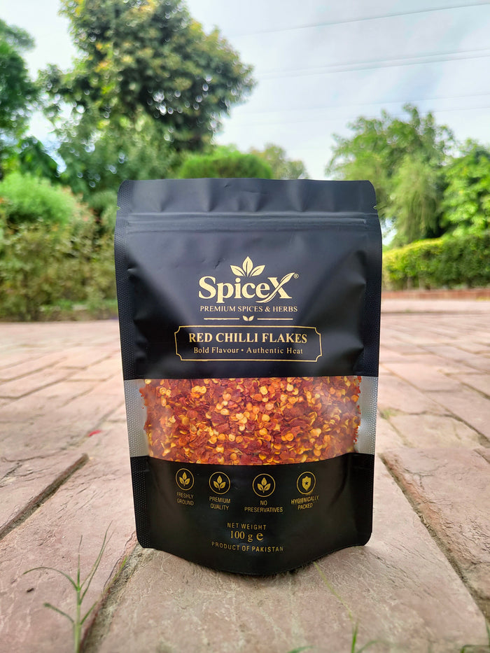 SpiceX Red Chilli Flakes crushed chilli 100g pouch