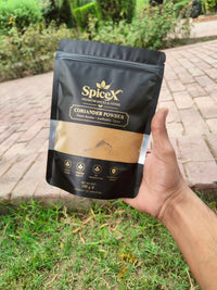 SpiceX Coriander Powder Dhania packaging detail